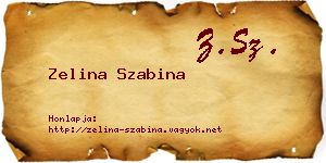 Zelina Szabina névjegykártya