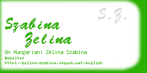 szabina zelina business card